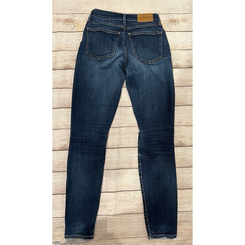 Lucky Brand Mid Rise Ava Skinny Womens Jeans Blue Size 4 27 Cut Ankle - Picture 4 of 11